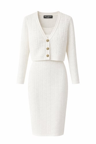 Balmain dress and sweater set size s تسليم فوري
