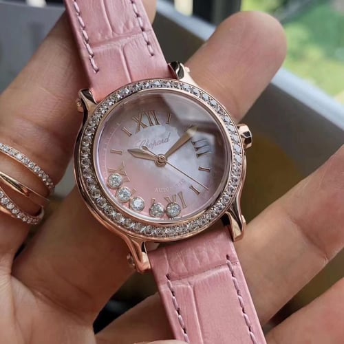Chopard pink diamond watch تسليم فوري