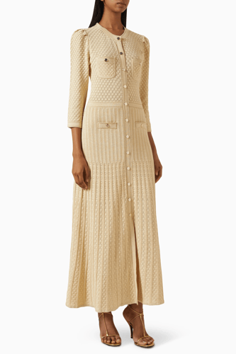Sandro gold dress size m تسليم فوري
