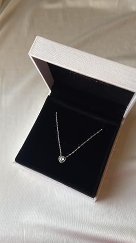 White Heart Necklace