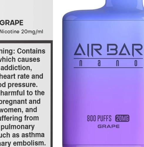 Inhaler Air Bar 800, Grape flavor, 45 nicotine