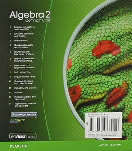 ALGEBRA 2 COMMON CORE