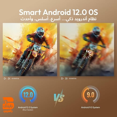 بروجكتر Vevshao A16 (مع ريموت تحكم + قاعدة قابلة ل...