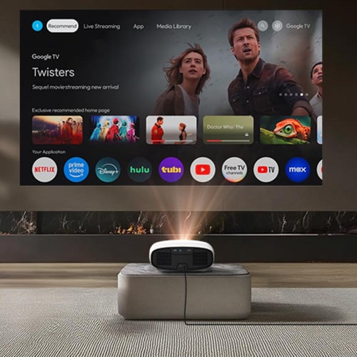 بروجكتر vevshao A22 الذكي (مع ماوس هوائي وكيبورد +...