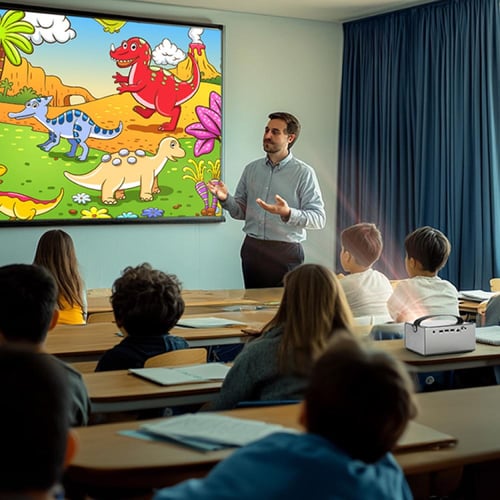 r17 بروجكتر باينتك محمول ذكي بسطوع قوي ( حقيبة حما...