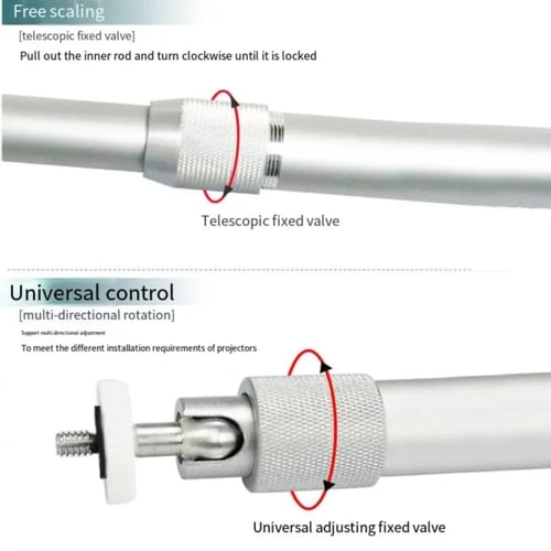 حامل سقف للبروجكترات مع إبزيم دائري 360 درجة