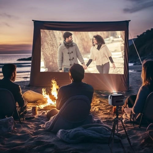 R20 بروجكتر باينتك محمول ذكي بسطوع عالي (مع حقيبة...