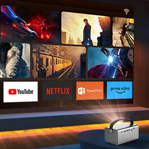 r17 بروجكتر باينتك محمول ذكي بسطوع قوي ( حقيبة حما...