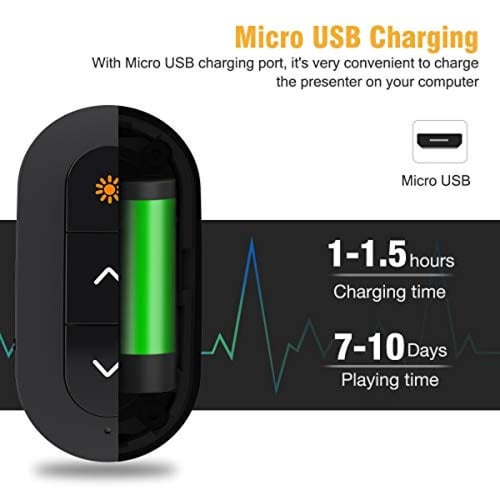 خاتم لا سلكي للعروض بمؤشر ضوئي