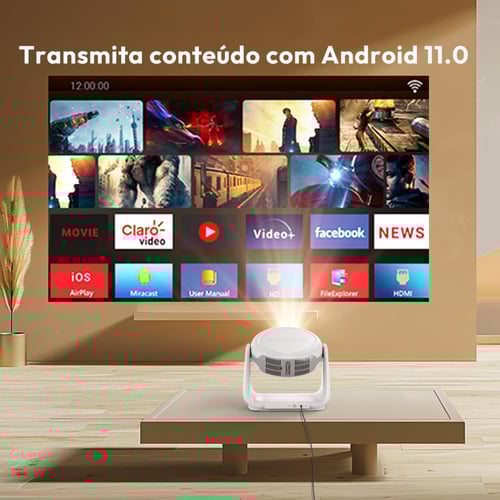 بروجكتر محمول ذكي فيفشاو A10 مع إضاءة