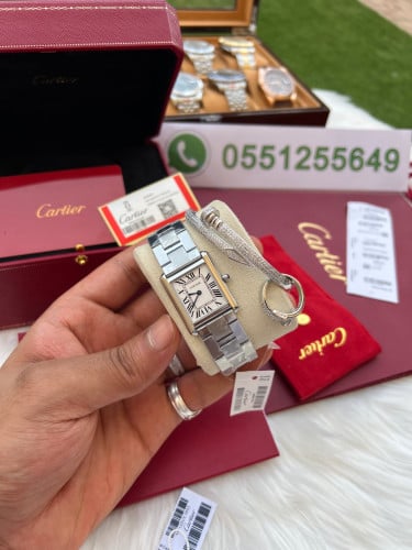 ساعة كارتير نسائي معا اسواره مجانيهCartier
