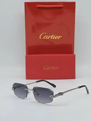 Cartier Rimless Rectangular Sunglasses