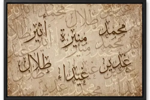 لوحة أسماء العائلة بيج