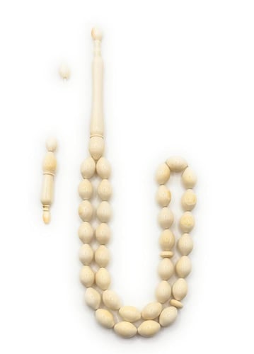 سبحة من العاج الأصلي 100% خراطة يدوية