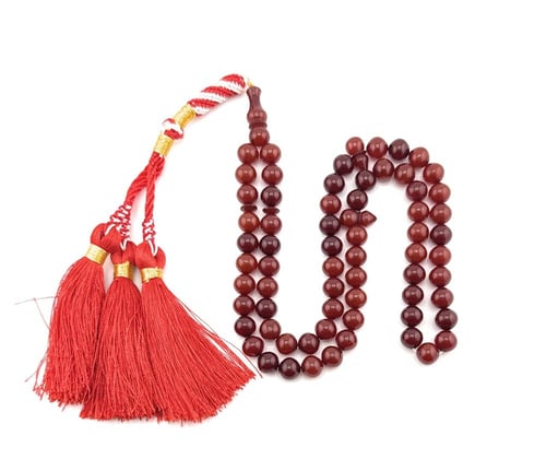 سبحة مسك الغزال (أحمر غامق مائل إلى البني)