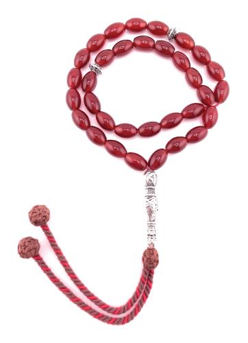 سبحة العقيق الأحمر (red agate)