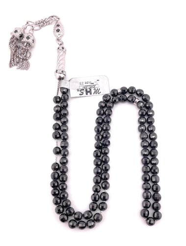 سبحة حجر الزركون الأسود