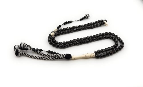 سبحة اليسر المطعمة بالفضة و العاج