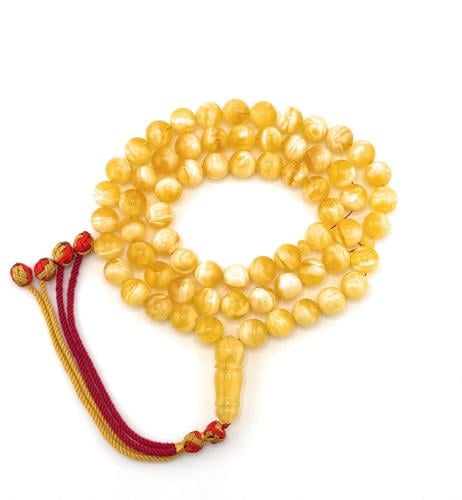 سبحة الكهرمان الكالينقرادي طبيعي 100% خراطة يدوية