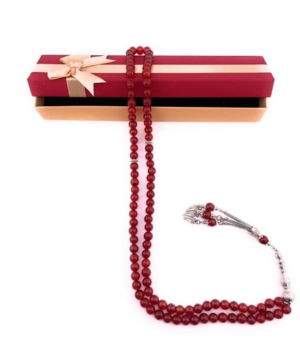 سبحة العقيق الطبيعي العودي