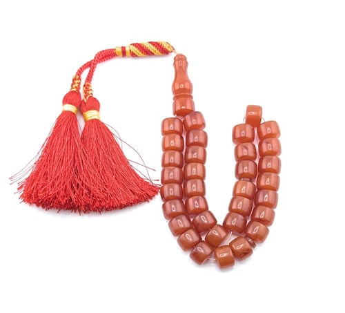 سبحة مسك الغزال (برتقالي دافئ مائل إلى الأحمر)