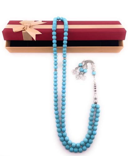 سبحة حجر الفيروز (Turquoise)