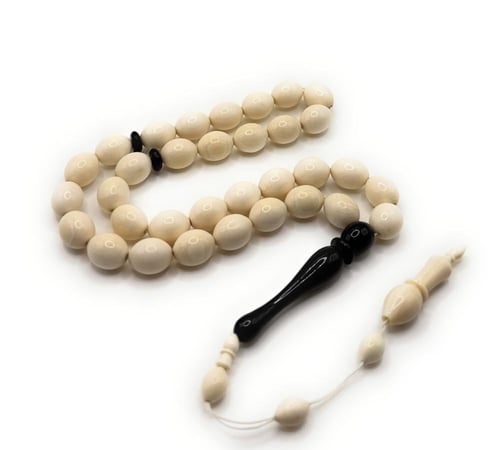 سبحة العاج الاصلية 100% مطعمة باليسر ( المرجان الأ...