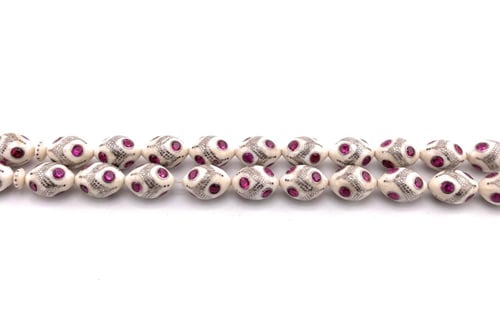 سبحة العاج الأصلي مشغولة بأحجار الياقوت الأمريكي ص...