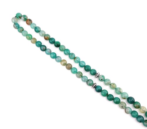 سبحة حجر العقيق الاخضر