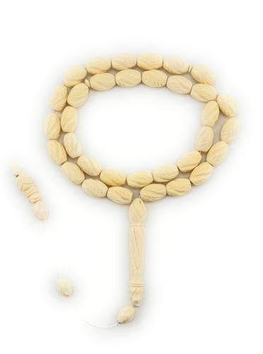 سبحة عاج الفيل الأصلي 100% منقوشة يدويا