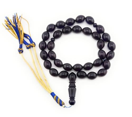 مسبحة الفاتوران الزعفراني (اللون أسود لامع)