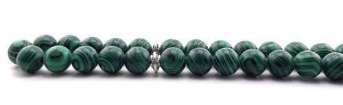سبحة حجر الملاكايت ‏(Malachite)