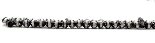 سبحة المرجان الاسود المطعمة بالعاج والفضة