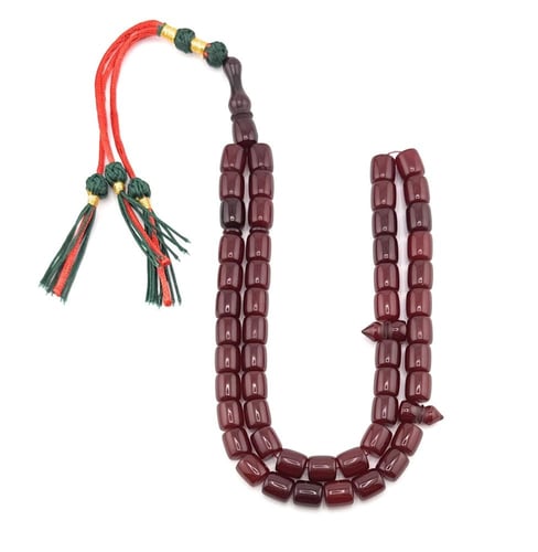 سبحة مسك الغزال ( اللون احمر غامق )