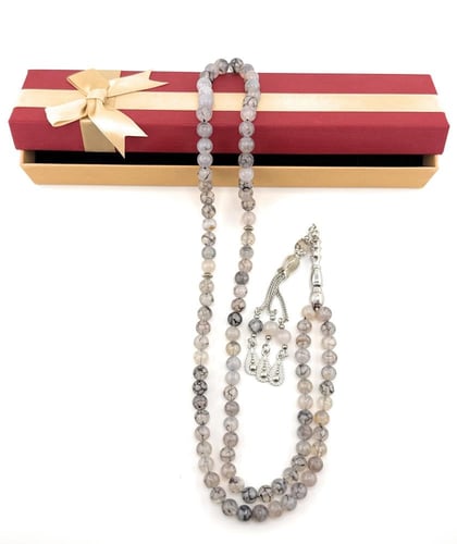 مسبحة حجر العقيق المشجر