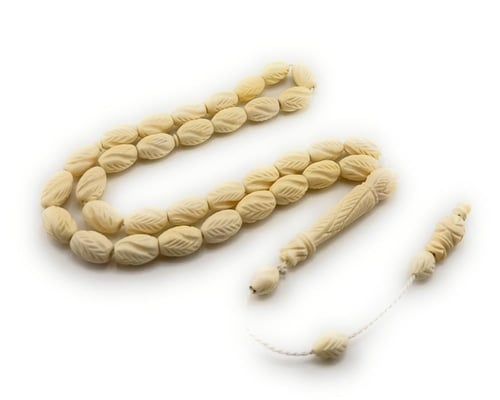 سبحة عاج الفيل الأصلي 100% منقوشة يدويا