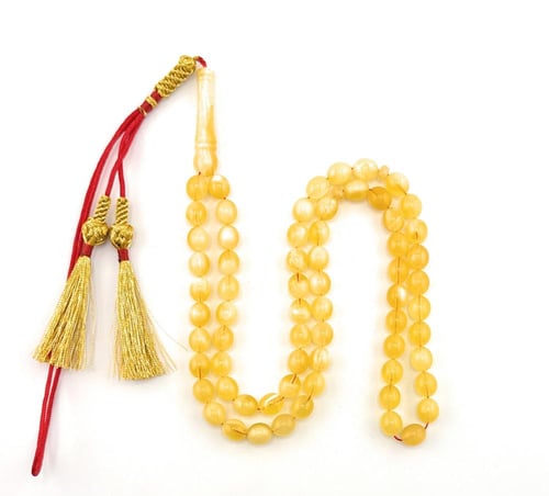 سبحة فاخرة من حجر الكهرمان الكالينقرادي الطبيعي 10...