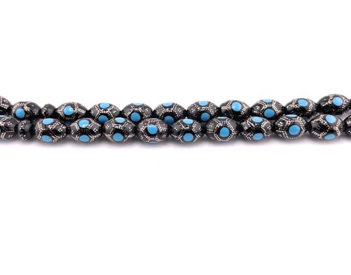 سبحة المرجان الأسود بالذهب عيار 18 مزينة بأحجار ال...