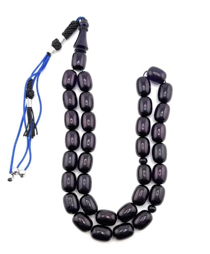 مسبحة الفاتوران الزعفراني (اللون أسود يميل إلى الت...