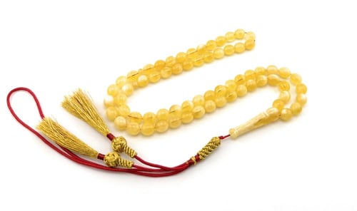 سبحة فاخرة من حجر الكهرمان الكالينقرادي الطبيعي 10...