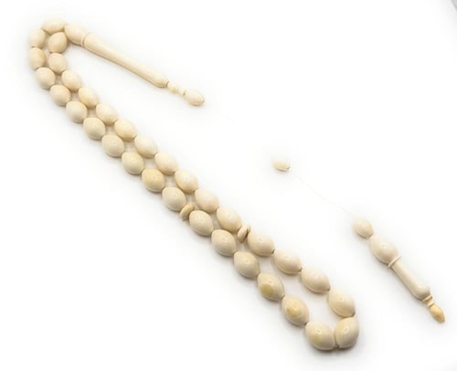 سبحة من العاج الأصلي 100% خراطة يدوية