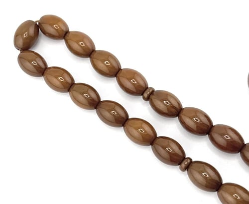 سبحة مسك الغزال (بني فاتح دافئ)