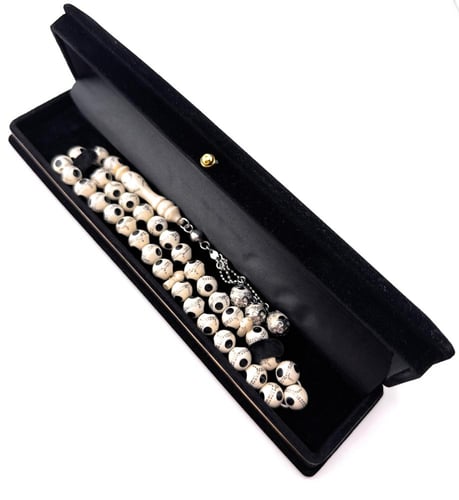 سبحة العاج المطعمة بالفضة