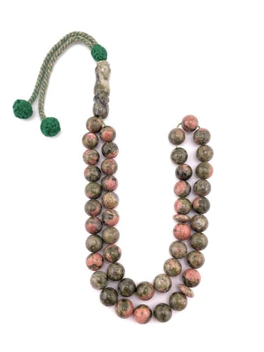 مسبحة حجر الجاسبر الاخضر(Green Jasper)