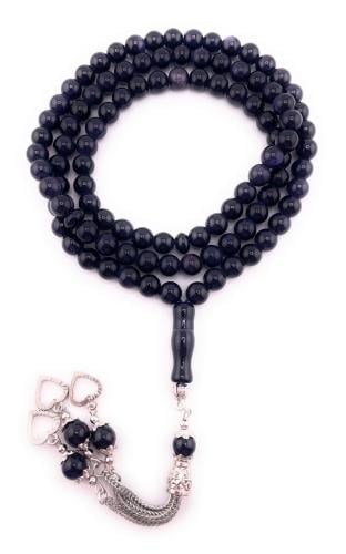 سبحة حجر النجوم ( Blue Goldenstone)