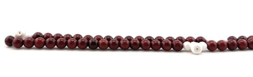 سبحة من خشب جوز الكوك الأحمر مطعمة بالبكلايت الألم...