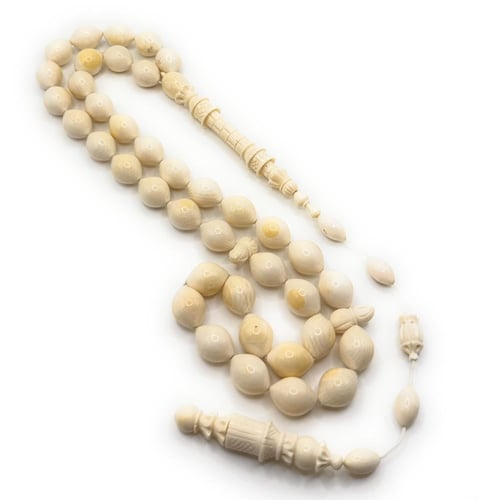 مسبحة خراطة يدوية مصنوعة من العاج الأصلي 100%