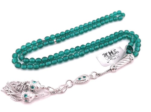 سبحة حجر الزركون الاخضر