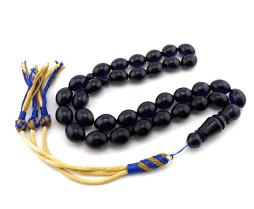 مسبحة الفاتوران الزعفراني (اللون أسود لامع)