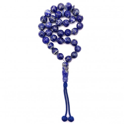 سبحة حجر اللازورد الأزرق